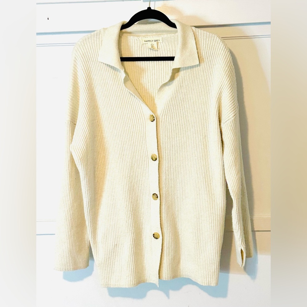 Happily Grey Oversized Sweater
